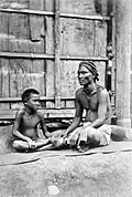 Man and boy in Napal Litjin