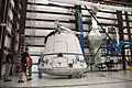 COTS 2 Dragon capsule in SpaceX hangar at LC-40 on 23 October 2011.