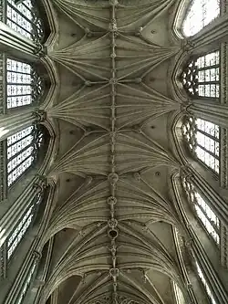 Tierceron vault in the Church of Saint-Pierre, Caen (15th century)