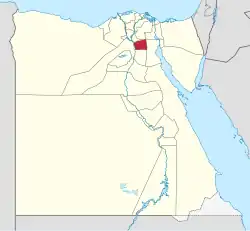 Cairo Governorate on the map of Egypt