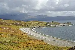 The bay of Camas Leathann from the west