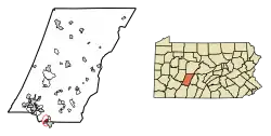 Location of Scalp Level in Cambria County, Pennsylvania.