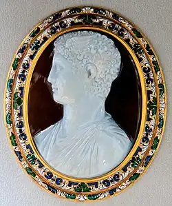 Sardonyx cameo of a Ptolemaic prince as the Greek god Hermes, Cabinet des médailles, Paris.