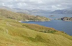 Camus Ghaoideil: Looking east from the slopes of Doire Fhada towards Ghaoideil and Loch Nan Uamh