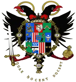 Arms of the Cantacuzino family in the Kingdom of Romania (circa 1900)