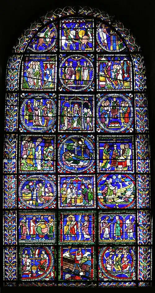 The Poor Man's Bible window from Canterbury Cathedral (13th century)