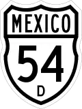 Federal Highway 54D shield