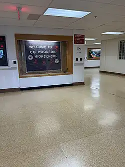 Welcome sign at entrance