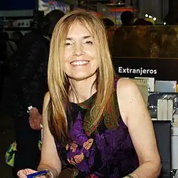 Photo of Gloria Casañas at the Santiago International Book Fair 2015