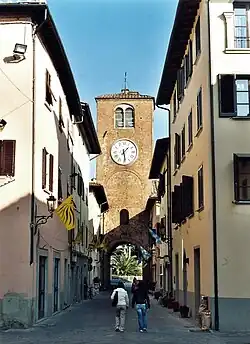 The bell tower seen from Corso Bertoncini