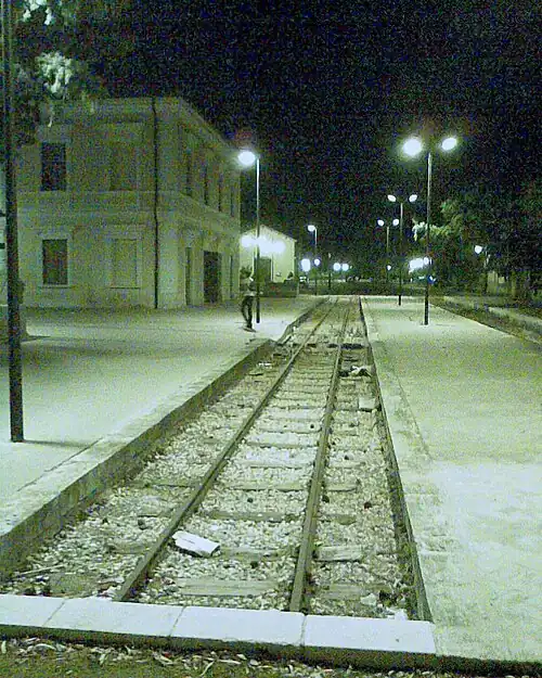 The preserved Selinunte train station in 2008