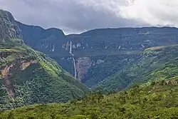 View of the Gocta waterfall.