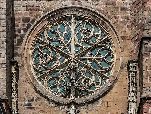 Rose window on the south transept