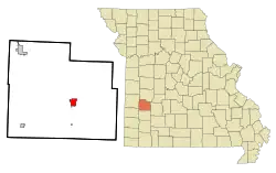 Location of Stockton, Missouri