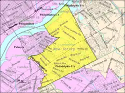Census Bureau map of Cinnaminson Township, New Jersey
