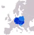 Central Europe according to Swansea University professors Robert Bideleux and Ian Jeffries (1998)[114]