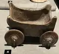 Ceramic wagon model from Pocsaj, Hungary, 2100–1900 BC[10]