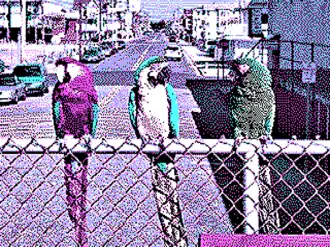 320 × 200 in 4 colors palette 1