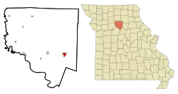 Location of Salisbury, Missouri