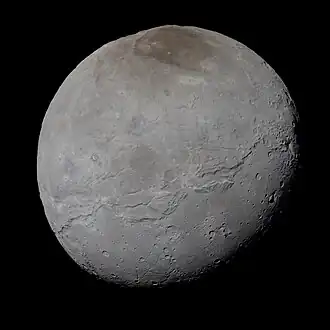 Moon Charon (Pluto) image by New Horizons, 2015