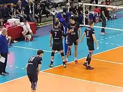 Fakel Novy Urengoy players at CEV Challenge Cup