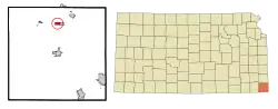 Location within Cherokee County and Kansas