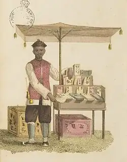 Image 13Chinese Bookseller, illustration, c. 1824 (from History of books)