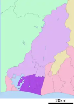Location of Chūō-ku in Shizuoka