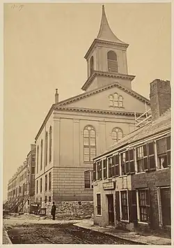 The Church Street Church after being raised in 1868