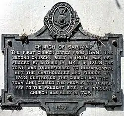 Church HRMC historical marker installed in 1938