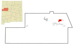 Location of Encinal, New Mexico