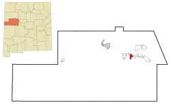 Location of Seama, New Mexico