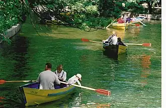 Rowboats on the lake