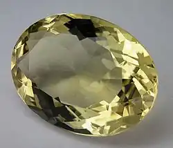 Cut natural citrine