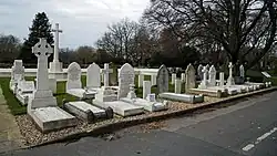 First World War Cross of Sacrifice memorial and war graves
