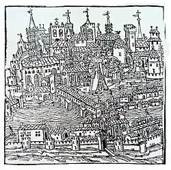 Early 16th-century engraving of Toulouse