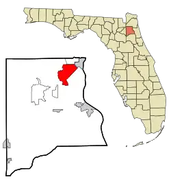 Location in Clay County and the state of Florida