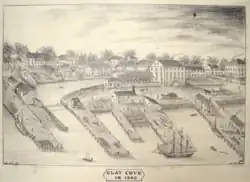 Pictured around 1840, in a sketch by Charles Quincy Goodhue (1835–1901)