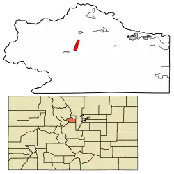 Location of the Town of Georgetown in Clear Creek County, Colorado