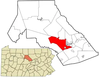 Location in Clinton County and the state of Pennsylvania.