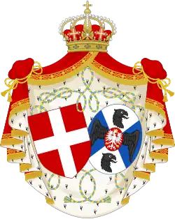 Alliance Coat of Arms of King Victor Emanuel III and Queen Elena