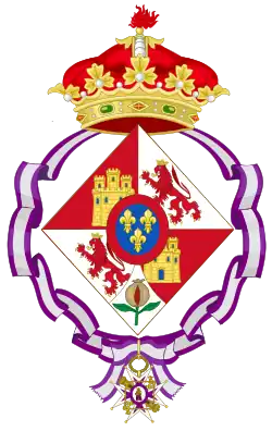 Coat of arms used before her marriage