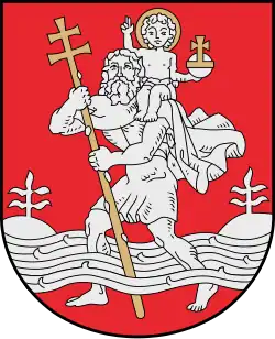 Vilnius COA, with Saint Christopher