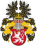 Arms of the Kingdom of Bohemia by Austrian heraldist Hugo Gerard Ströhl (1851–1919)