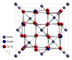 Ball-and-stick model of the unit cell of Co3O4