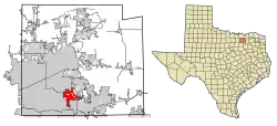 Location of Parker in Collin County, Texas