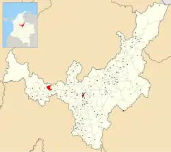 Location of the municipality and town of Briceño in Boyacá