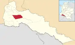 Location of the municipality and town of Puerto Caicedo in the Putumayo Department of Colombia.