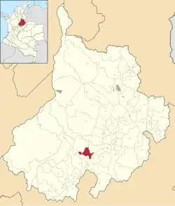 Location of the municipality and town of Contratación in the Santander Department of Colombia.