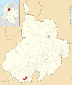 Location of the municipality and town of Jesus María, Santander in the Santander Department of Colombia.